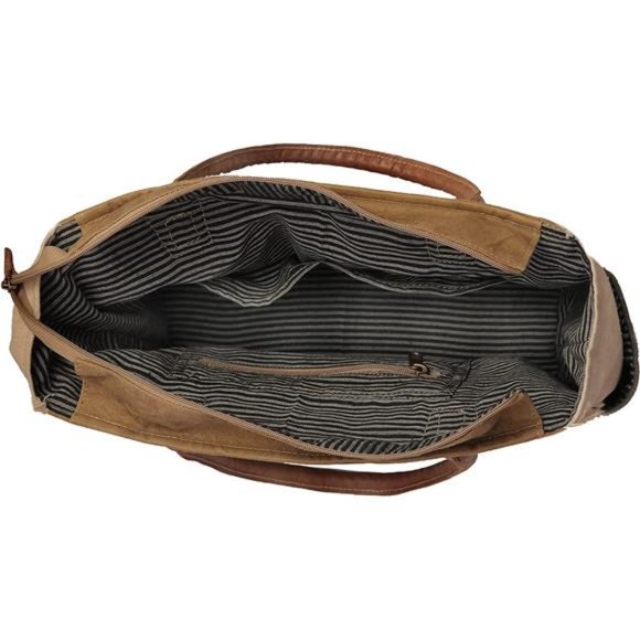 Womens Crossbody Upcycled Canvas Hand Bag Cowhide Tote Bag Radiant Leather Bag - Picture 4 of 6